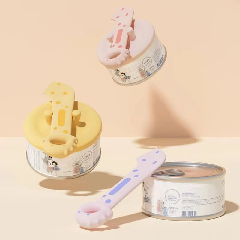 Cat Can Opener Sealing Lid Food Storage Dog Can Opener Cat Can Lid Can Spoon Cat Dog Accessories