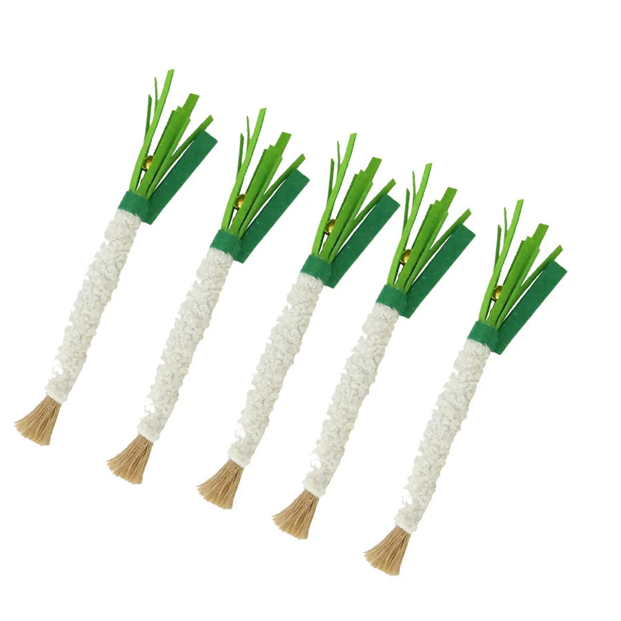 1/5pcs Cat Toy Interactive bells Simulation Vegetable Bite Resistant Self Teeth Cleaning Bite Resistant Cat Accessories