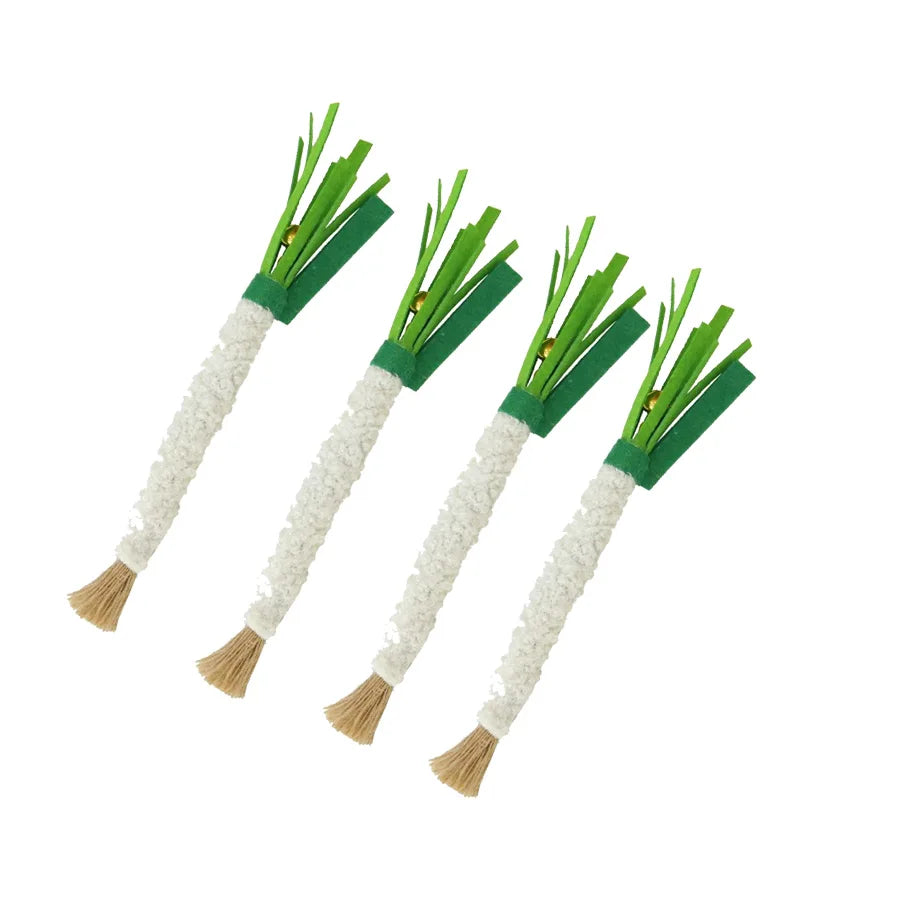 1/5pcs Cat Toy Interactive bells Simulation Vegetable Bite Resistant Self Teeth Cleaning Bite Resistant Cat Accessories