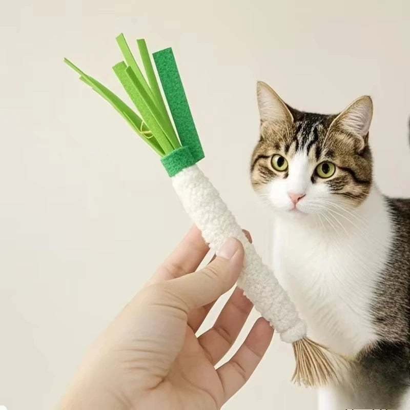 1/5pcs Cat Toy Interactive bells Simulation Vegetable Bite Resistant Self Teeth Cleaning Bite Resistant Cat Accessories