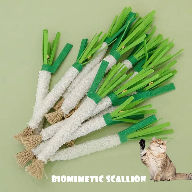 1/5pcs Cat Toy Interactive bells Simulation Vegetable Bite Resistant Self Teeth Cleaning Bite Resistant Cat Accessories