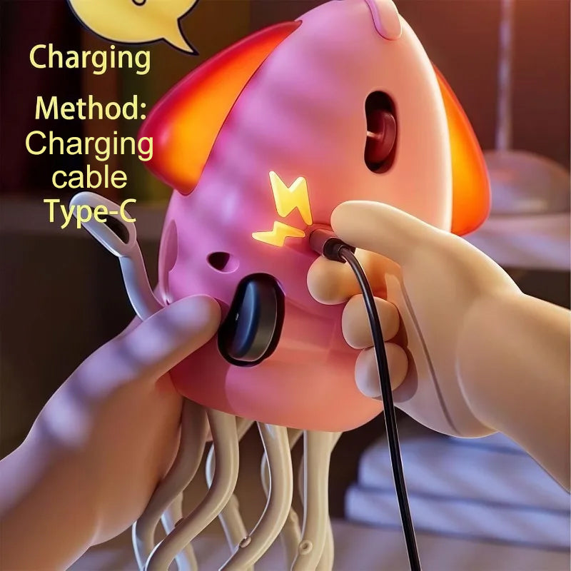 Electric Dancing Squid Octopus dancer Novelty  fidget toys luminous Music Baby Crawling  toys games for kids children Pets Cats