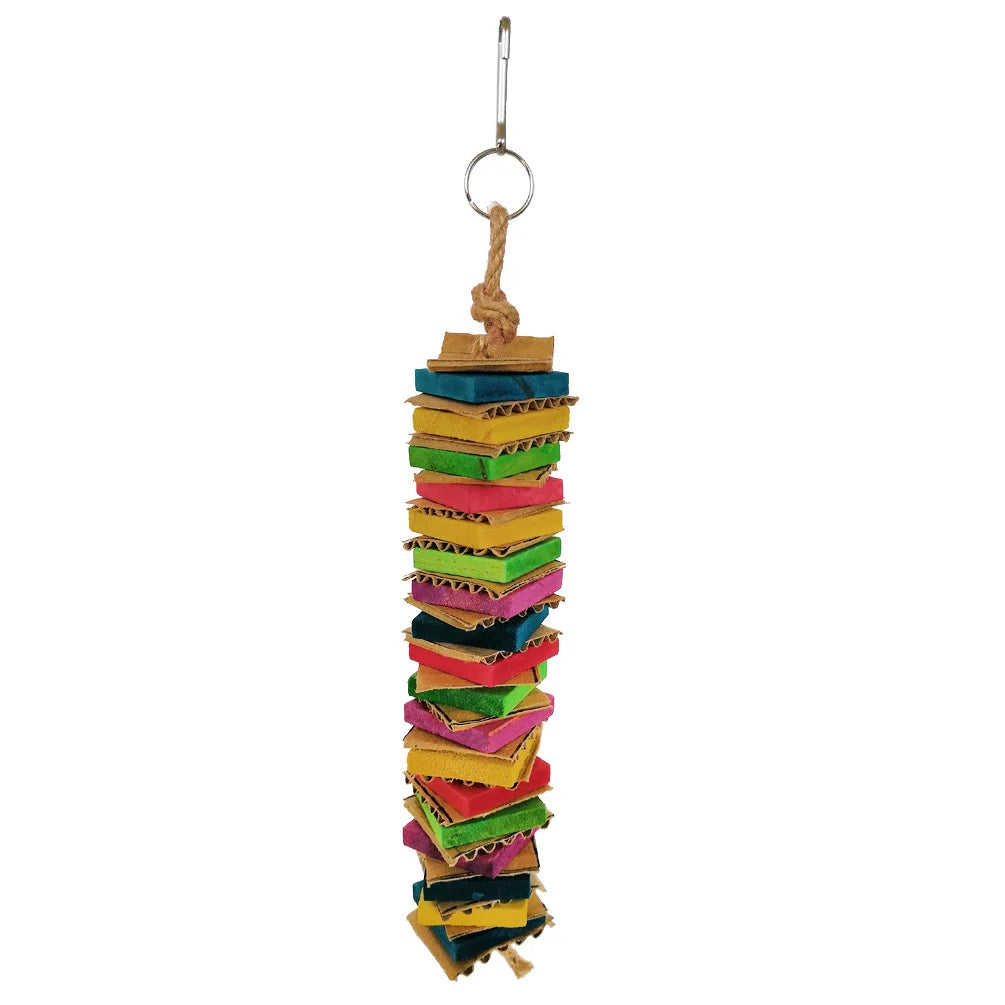 Parrot Bird Toy for Parakeets Agaponis Chewing Cardboard Destroy Birds Toy Parrot Toys for Large Small Birds Toy Accessories