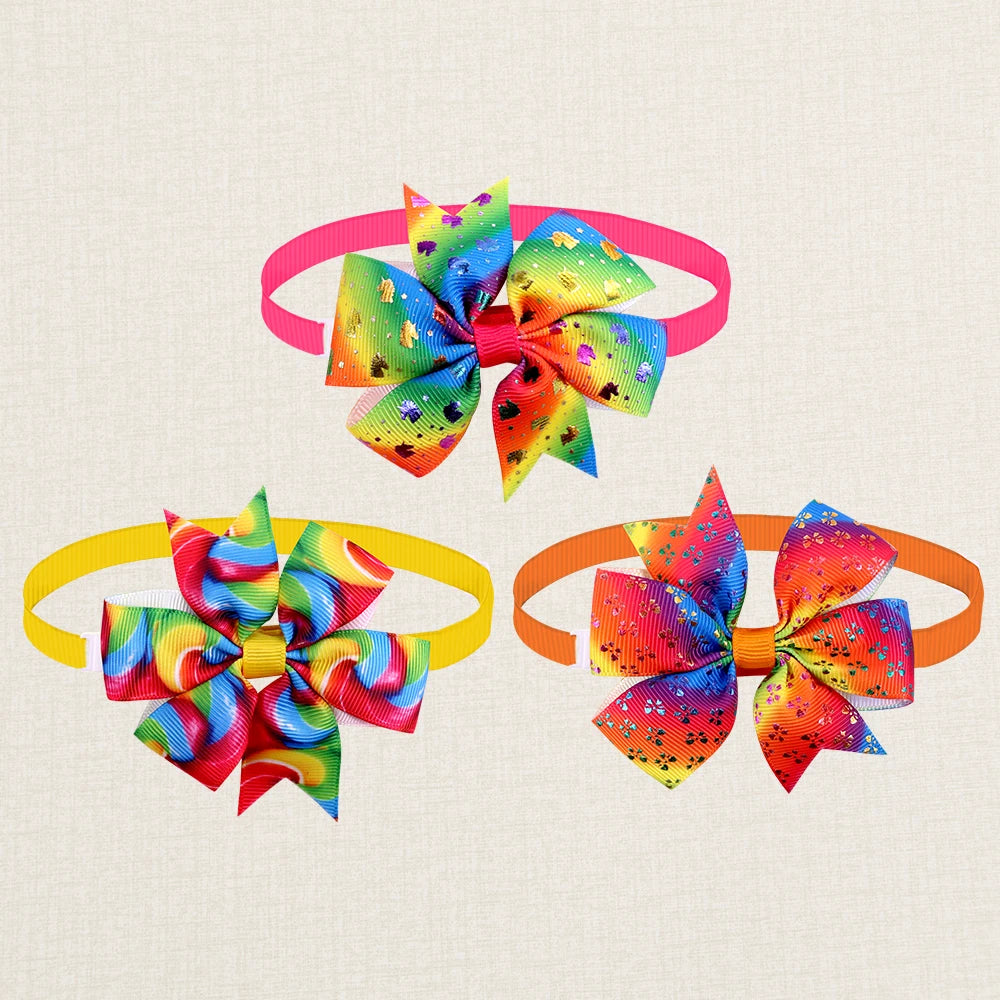 100pcs Pet Bow Tie Spring Dog Accessories Pet Supplies Small Dog Cat Bowtie Collar Cute Pet Grooming Products
