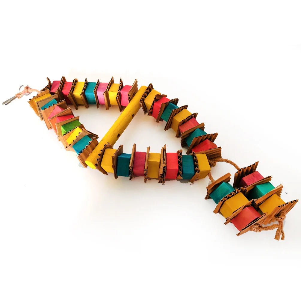 Parrot Bird Toy for Parakeets Agaponis Chewing Cardboard Destroy Birds Toy Parrot Toys for Large Small Birds Toy Accessories