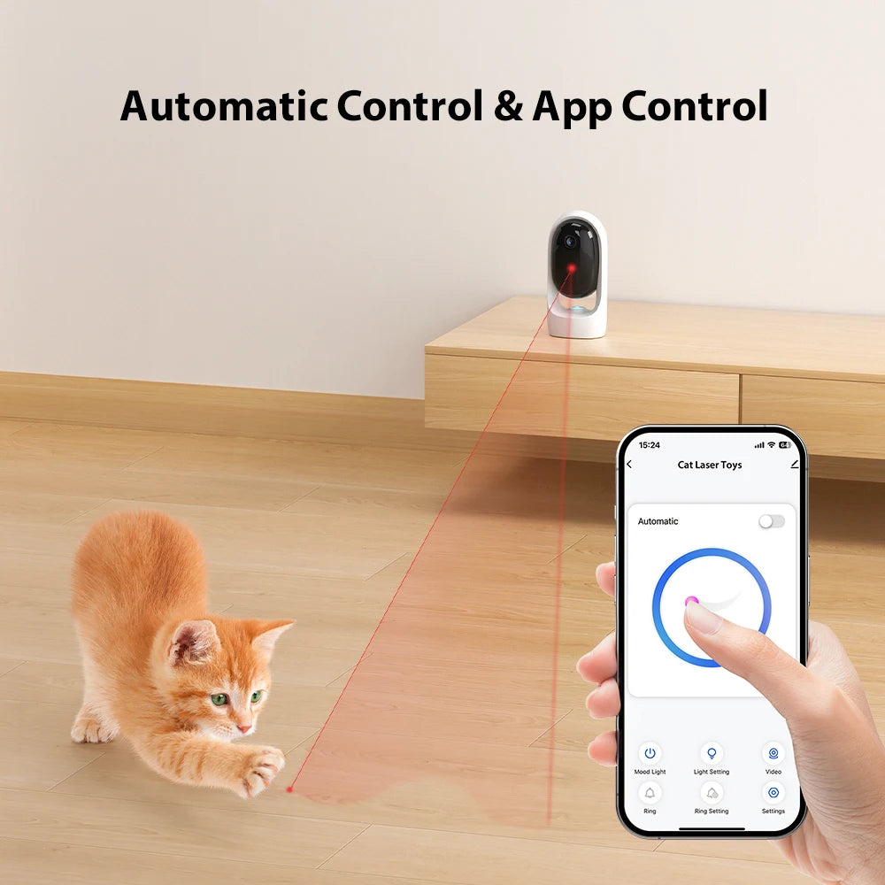 Interactive Cat Toys with USB Rechargeable Smart Cat Laser Toy for Indoor Cat Toys