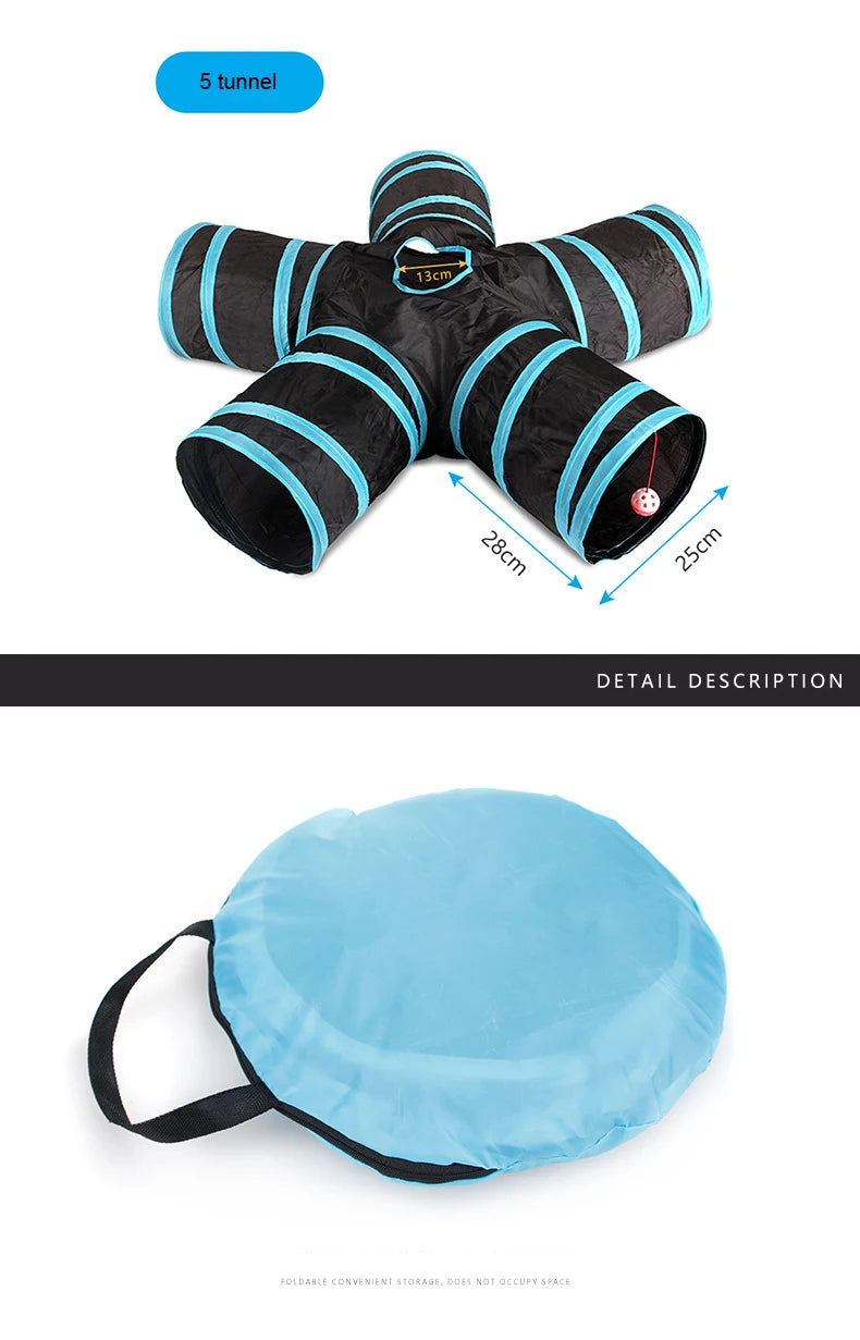 5/4/3Holes Cat Tunnel Tube Funny Kitten Toys Foldable Toys For Cat Interactive Cat Training Rabbit Animal Play Games Pet Product