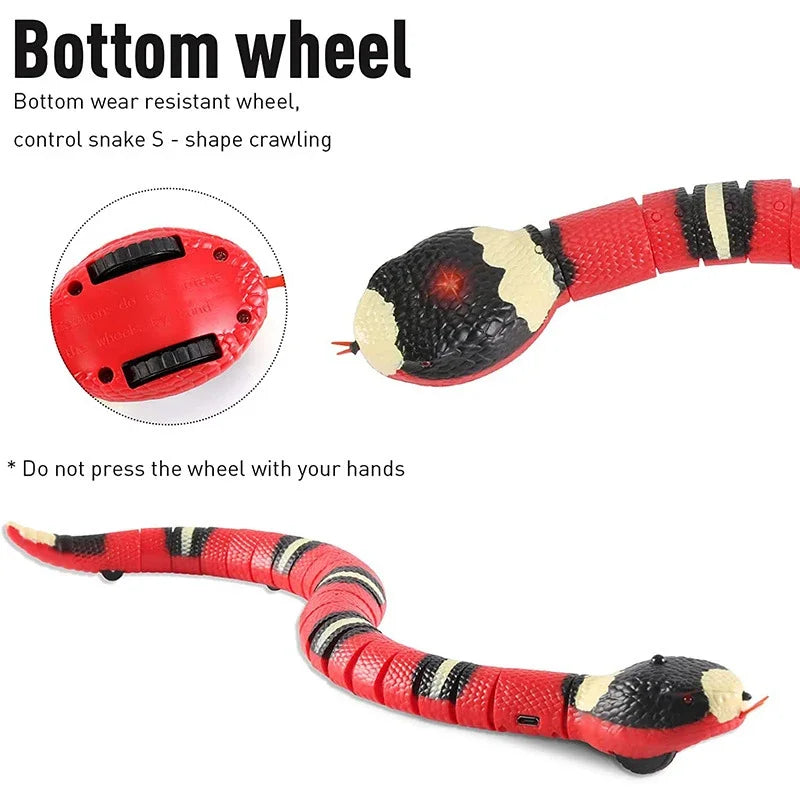 Automatic Interactive Smart Sensing Plastic Snake Tease Cat Toys USB Charging Eco-Friendly Cat Accessories