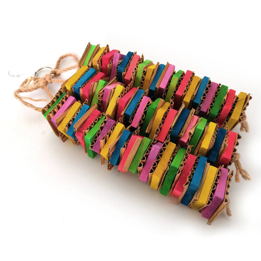 Parrot Bird Toy for Parakeets Agaponis Chewing Cardboard Destroy Birds Toy Parrot Toys for Large Small Birds Toy Accessories