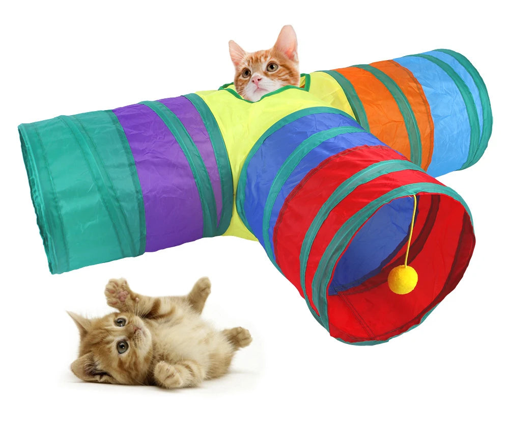 5/4/3Holes Cat Tunnel Tube Funny Kitten Toys Foldable Toys For Cat Interactive Cat Training Rabbit Animal Play Games Pet Product