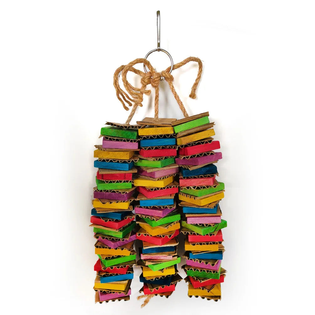 Parrot Bird Toy for Parakeets Agaponis Chewing Cardboard Destroy Birds Toy Parrot Toys for Large Small Birds Toy Accessories