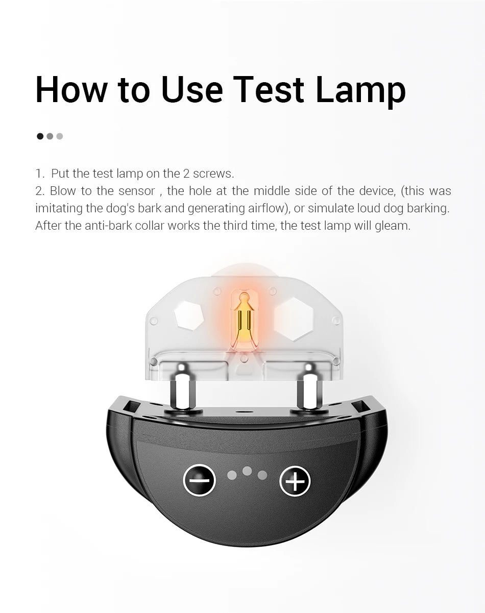 ROJECO Intelligent Training Collar Dog Anti Bark Collar Rechargeable Bark Control Collar For Dogs Electric Anti-Barking Devices