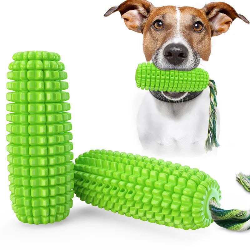 Corn Pet Dog Toy Puppy Teeth Cleaning Chew Training Dog Accessories Interactive Balls Toy Squeaky Bite Resistant Pet Supplies