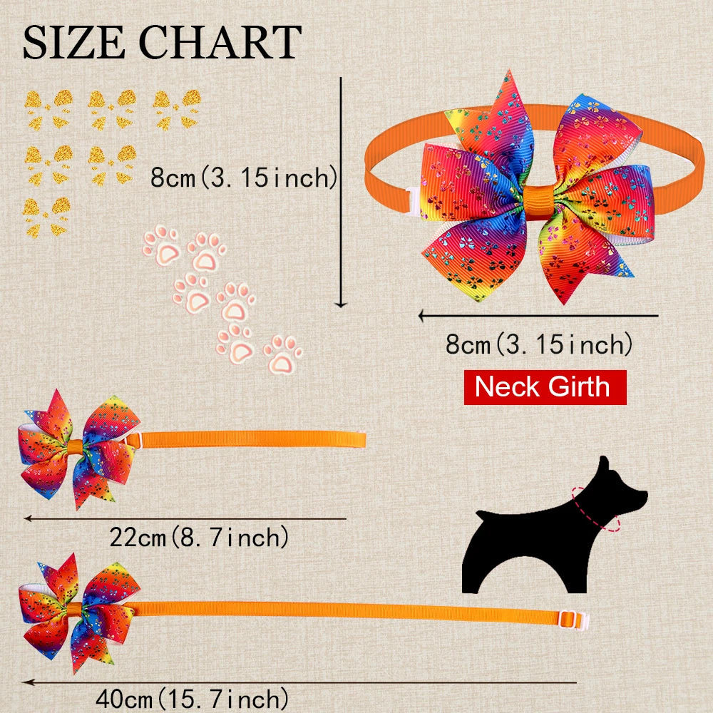100pcs Pet Bow Tie Spring Dog Accessories Pet Supplies Small Dog Cat Bowtie Collar Cute Pet Grooming Products