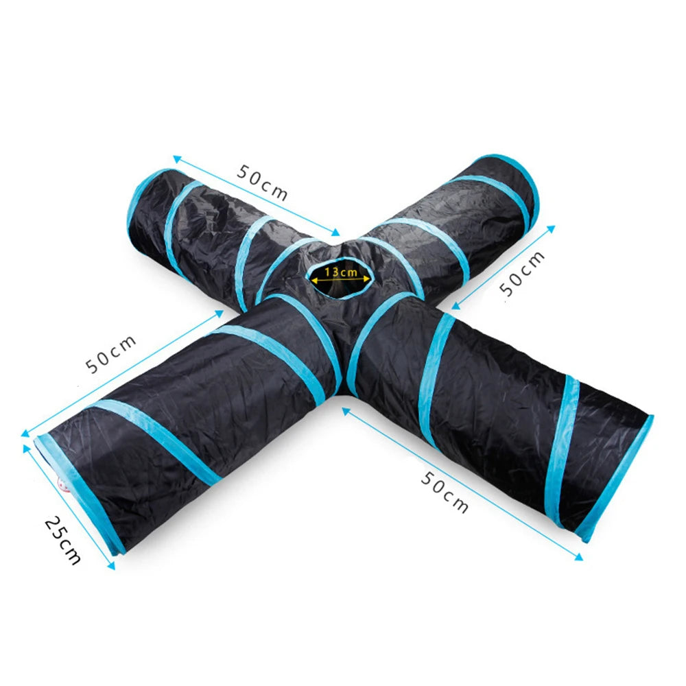 5/4/3Holes Cat Tunnel Tube Funny Kitten Toys Foldable Toys For Cat Interactive Cat Training Rabbit Animal Play Games Pet Product