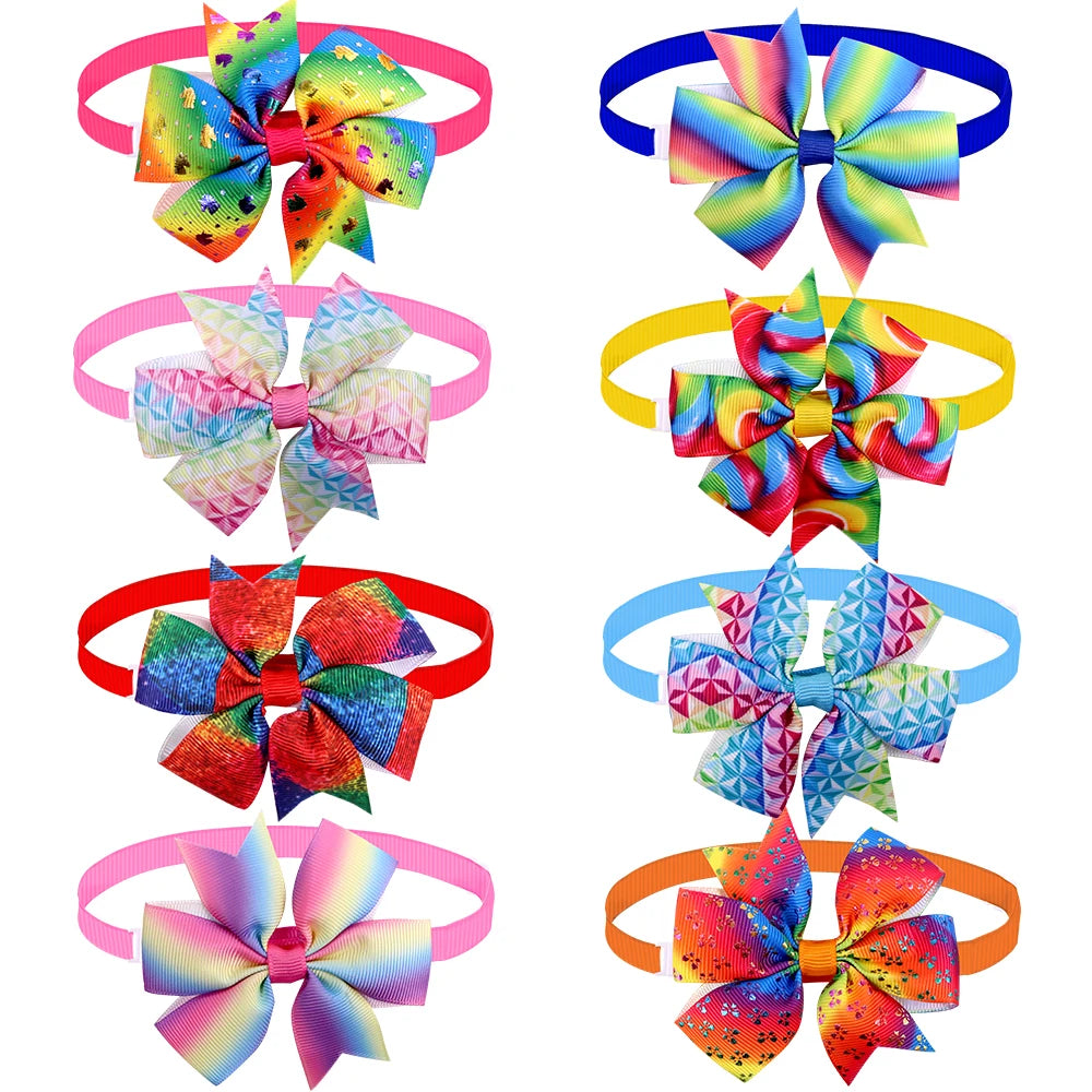 100pcs Pet Bow Tie Spring Dog Accessories Pet Supplies Small Dog Cat Bowtie Collar Cute Pet Grooming Products