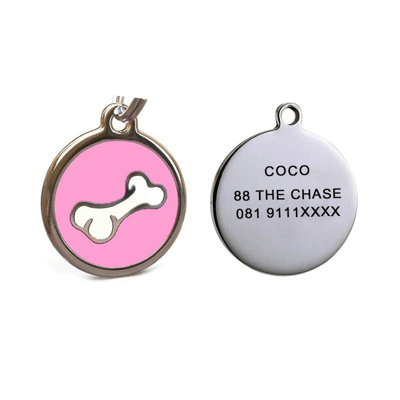 Personalized Dog Tags Engraved Cat Puppy Pet ID Name Collar Tag Pendant Pet Accessories Bone/dog accessories dog tag