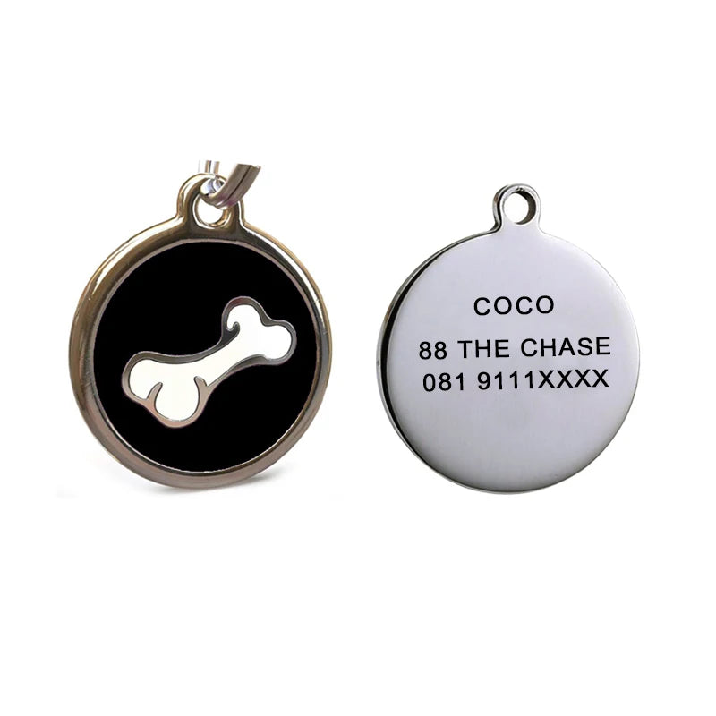 Personalized Dog Tags Engraved Cat Puppy Pet ID Name Collar Tag Pendant Pet Accessories Bone/dog accessories dog tag