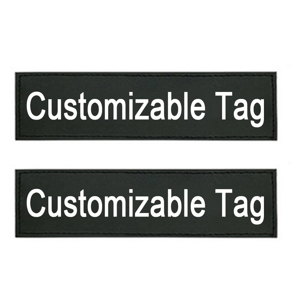 2pcs Customized Dog Label K9 Dog Harness vest Personalized Sticker Custom Dog name Tag or Logo DIY Pets dog Accessories