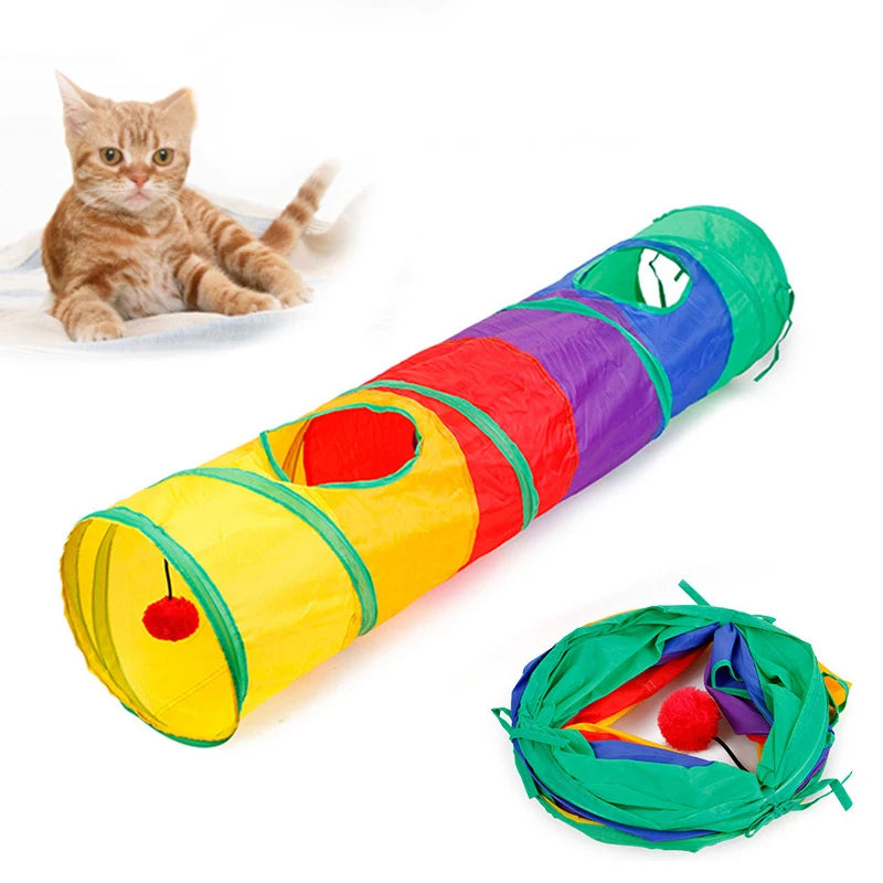 5/4/3Holes Cat Tunnel Tube Funny Kitten Toys Foldable Toys For Cat Interactive Cat Training Rabbit Animal Play Games Pet Product