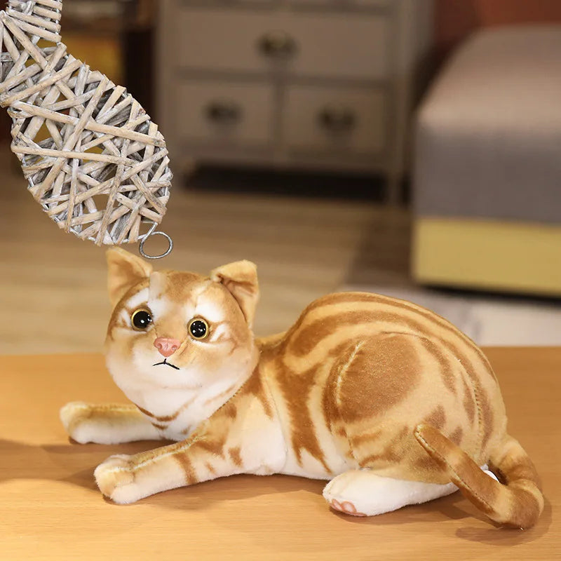 Lifelike Cat Plush Doll Soft Stuffed Animals Toy Child Gift Cute Cat Toys For Kids Birthday Christmas Gifts