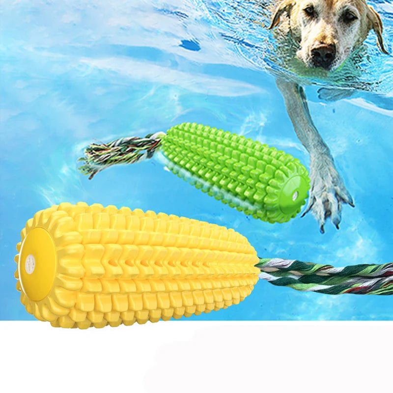Corn Pet Dog Toy Puppy Teeth Cleaning Chew Training Dog Accessories Interactive Balls Toy Squeaky Bite Resistant Pet Supplies