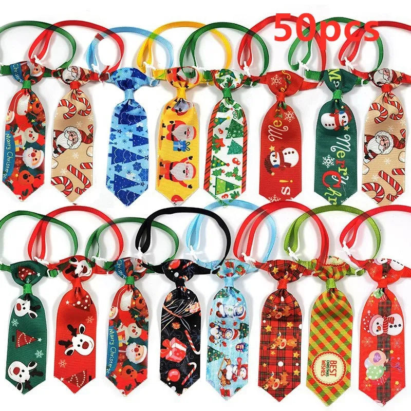 50/100pcs Christmas Pet Dog Accessories Small Dog Cat Puppy Bowties Necktie Dog Christmas Bow Tie for Small Dogs