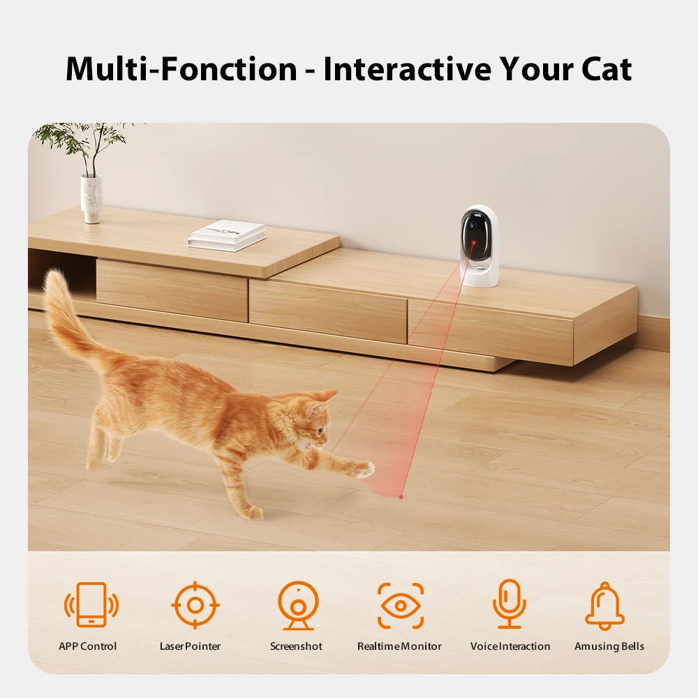 Interactive Cat Toys with USB Rechargeable Smart Cat Laser Toy for Indoor Cat Toys