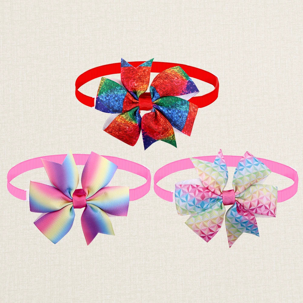 100pcs Pet Bow Tie Spring Dog Accessories Pet Supplies Small Dog Cat Bowtie Collar Cute Pet Grooming Products