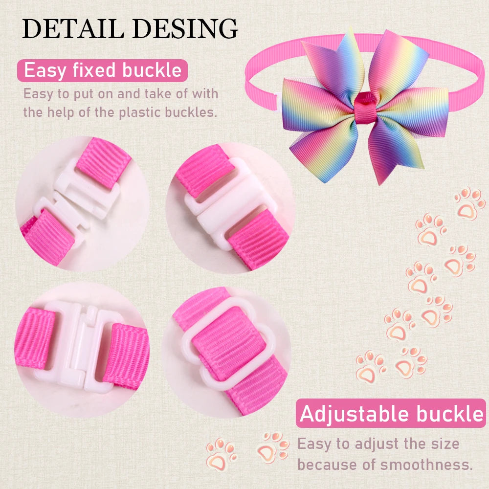 100pcs Pet Bow Tie Spring Dog Accessories Pet Supplies Small Dog Cat Bowtie Collar Cute Pet Grooming Products
