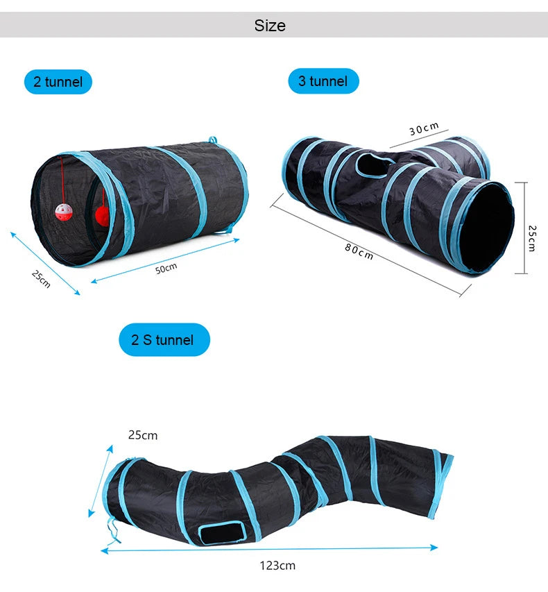 5/4/3Holes Cat Tunnel Tube Funny Kitten Toys Foldable Toys For Cat Interactive Cat Training Rabbit Animal Play Games Pet Product