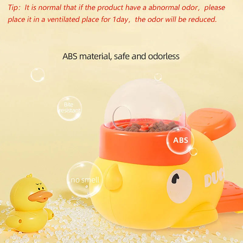 Little yellow duck pet leaking device pet interactive toys educational training device pet feeding device puppy leaking toys