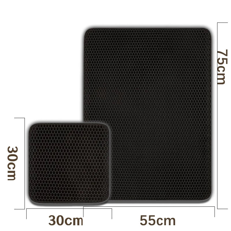 Waterproof Pet Cat Litter Mat Double Layer Pet Litter Box Mat for Cat Non-slip Toilet Pad Washable Bed Mat Cat Accessories