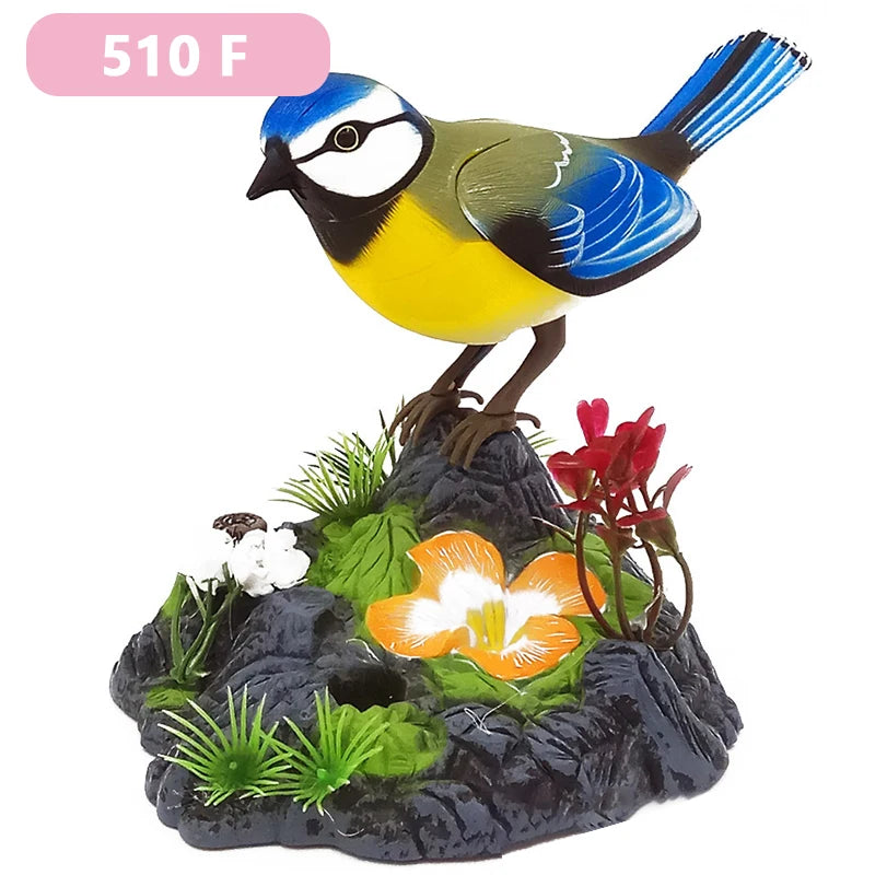 Singing Chirping Bird Toy Artificial Bird Toys Realistic Animal Electric Outdoor Decorations Simulation Birds Making Sounds Tree
