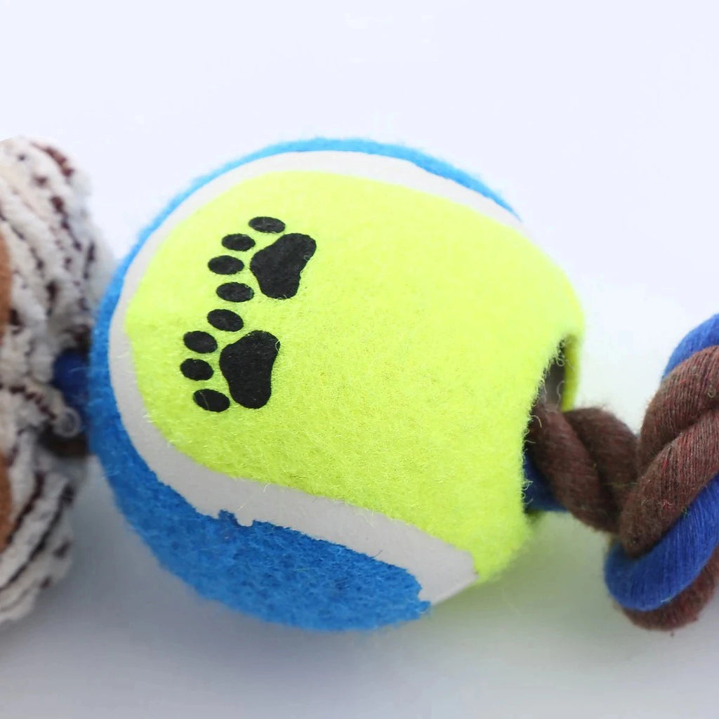 Popular cat and dog toys corduroy tennis cotton rope dog gnashing teeth pet supplies dog interaction