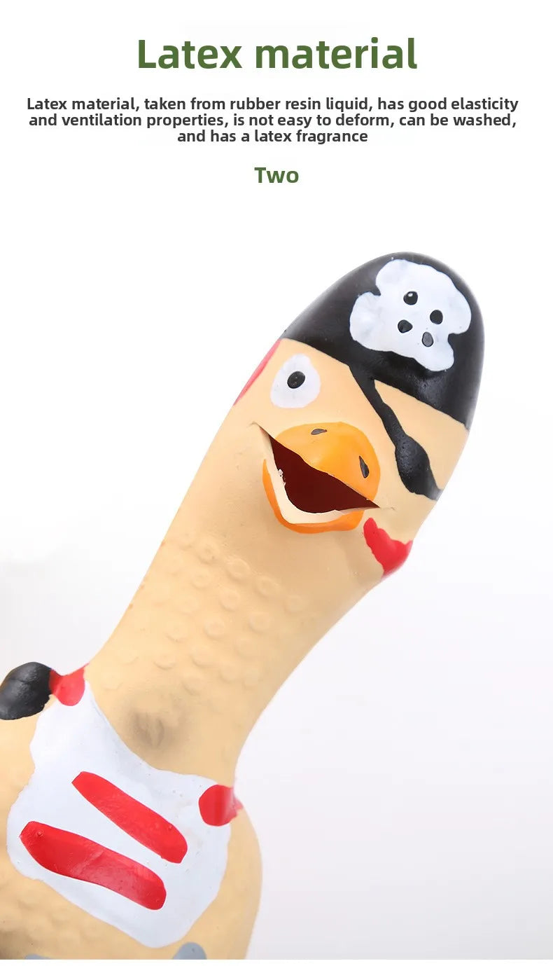 Squeaky Latex Chicken Dog Toys Funny Pirate Soldier Chef Bikini Shapes Loud Scream Chew Toy Pets Squeaky Latex Chicken Toy