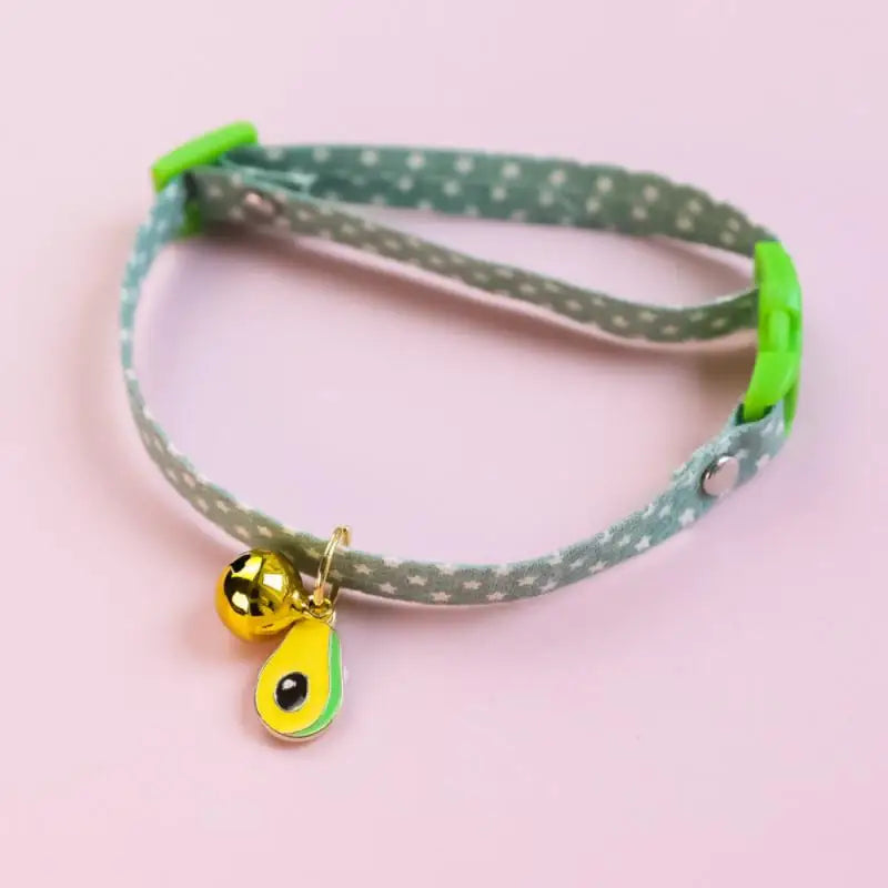 Collar Sakura Heart Fruit Cat Plaid Cat Collars Bell Cartoon Necklace Adjustable Collar for Cat Small Dog Pet Cat Accessories