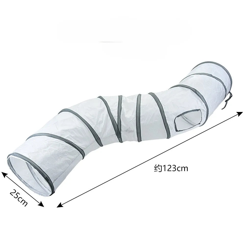 Cat Tunnel Portable Foldable Set Pet Rabbit Guinea Pig Tent Maze Channel Toy Dog Fence Pet Cage Large Space Multiple Gameplay