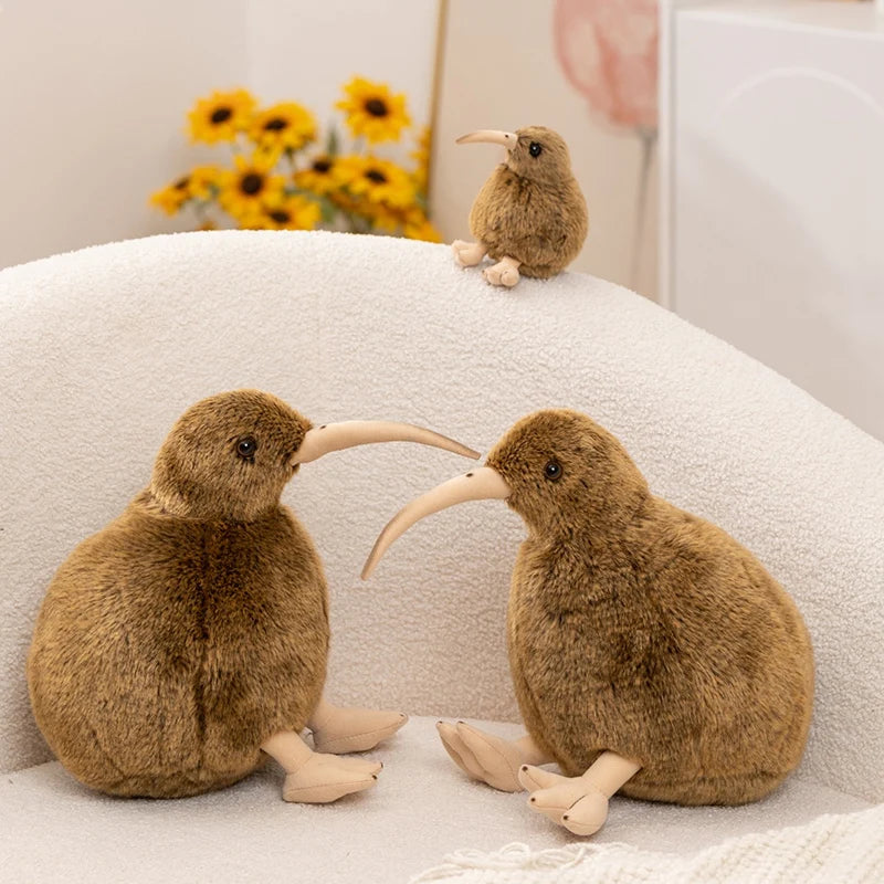 12/28CM Simulation Brown Kiwi Plush Toys Soft Stuffed Animal Doll Lifelike Bird Toys Kiwi Pillow Gifts