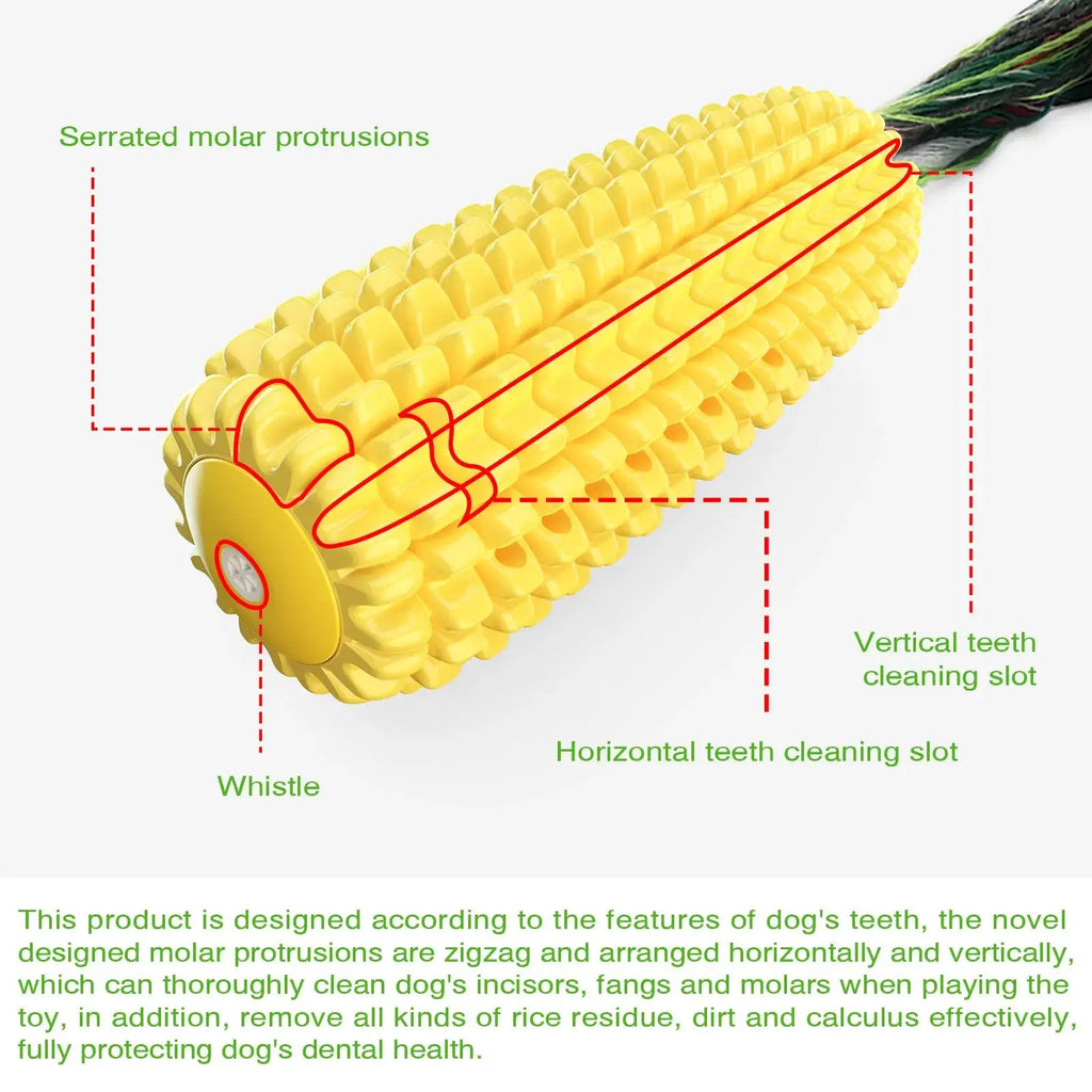 Squeak Corn Chawing Pet Toy Indestructible Toothbrush Dog Toys For Aggressive Chewers Soft Big dog Plaything with Sound