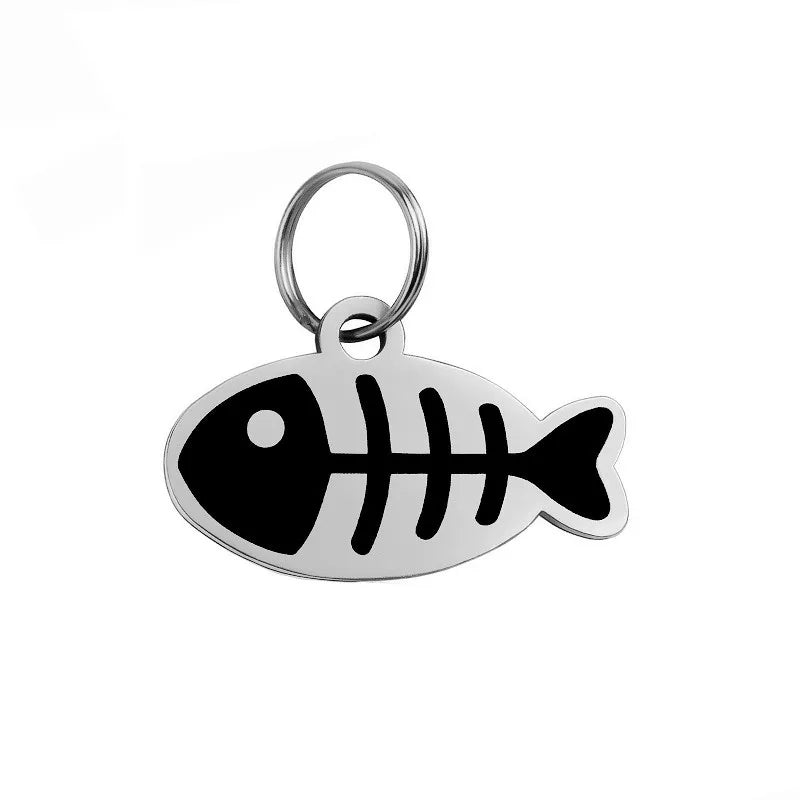 Personalized Dog Tag Bone Shaped Pet Id Tag Free Engraved Kitten Puppy Anti-Lost Dog Name Keychain Dog Accessories Cat Pendant