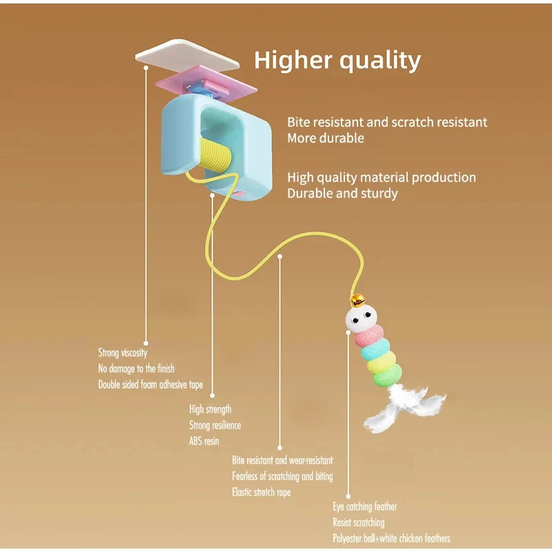 Interactive Cat Toys Electric Cat Yo-Yo Electric Smart Door Hanging Cat Balls Toy Self-entertainment Cat Amusement Artifact