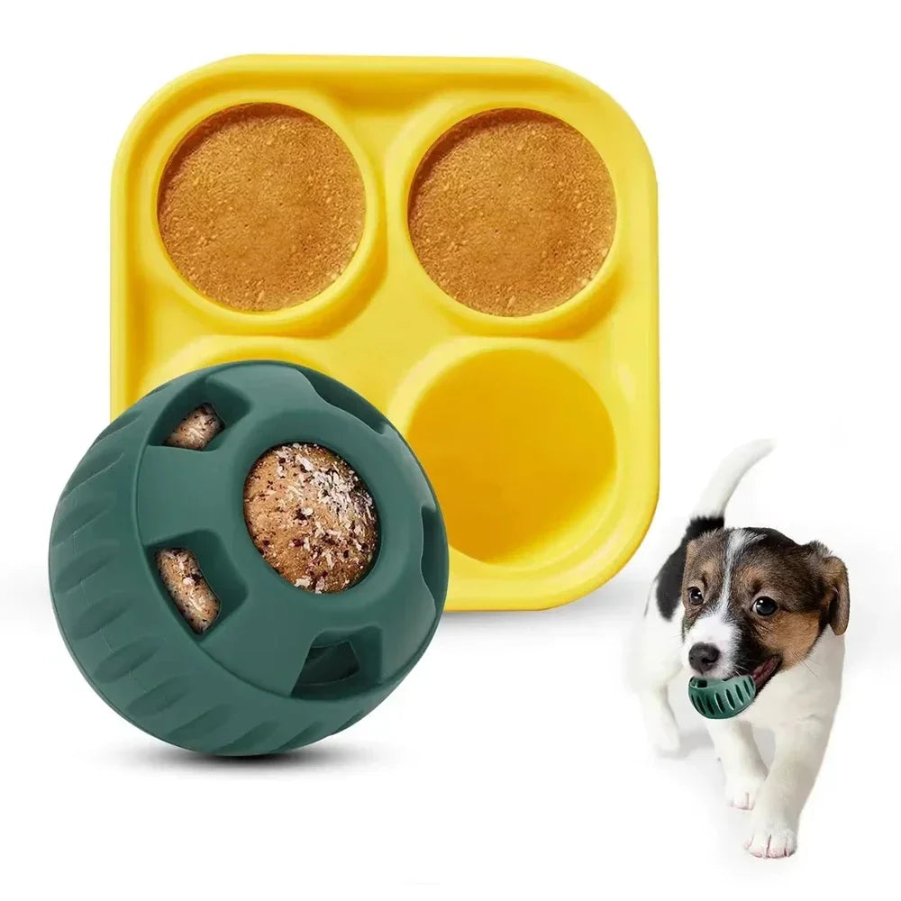 Treat Tray For Pupsicle Silicone Mold for Dog Treats Reusable Long-lasting Interactive Dog Toys For Boredom Dog's Birthday Gift