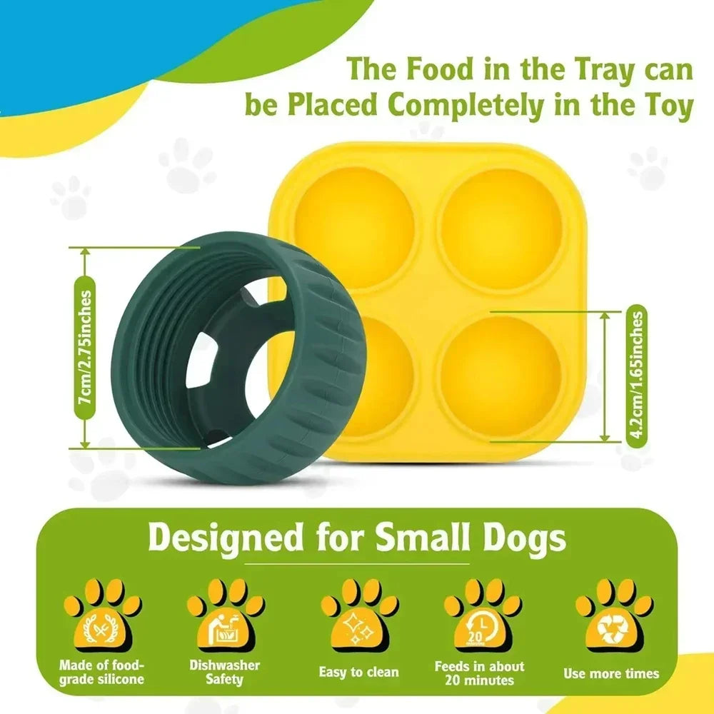 Treat Tray For Pupsicle Silicone Mold for Dog Treats Reusable Long-lasting Interactive Dog Toys For Boredom Dog's Birthday Gift