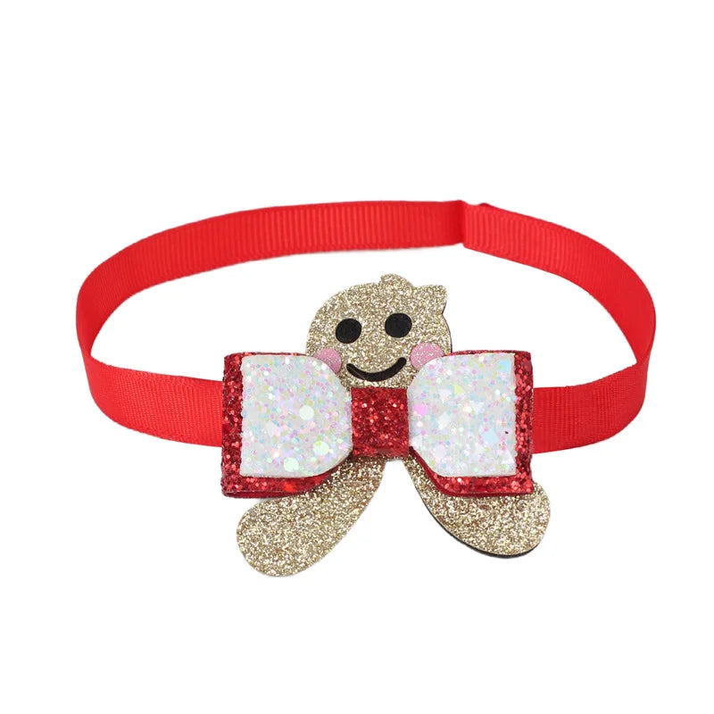 1pc Christmas Pet Bow Tie, Red With Christmas Elements, Mini Cute Tie Suitable For Pet Christmas, Creative Dog Accessories ﻿