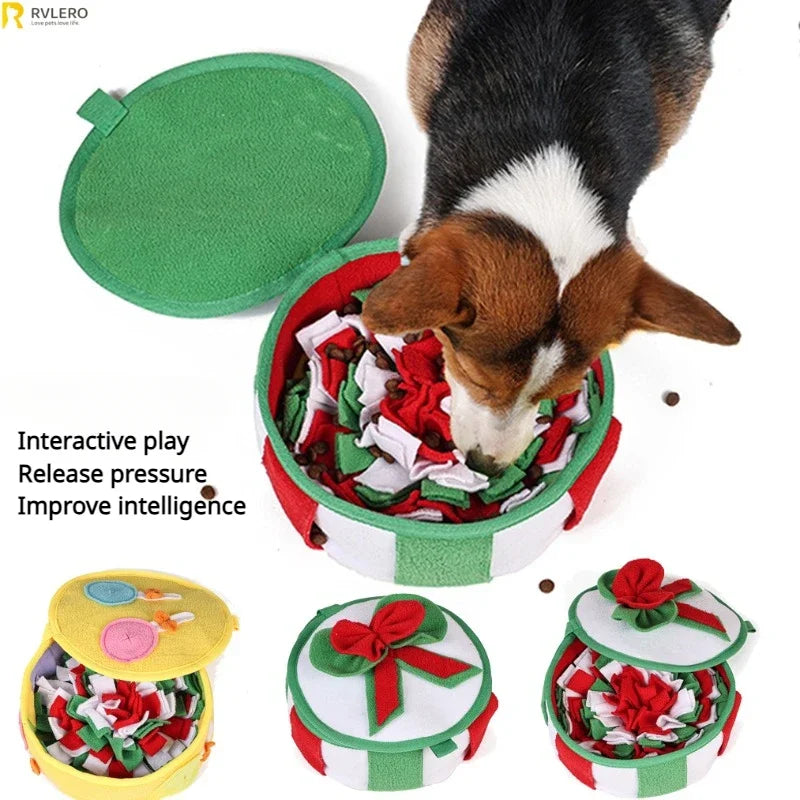 Dog Toys Sniffing Pad Slow Food Box Training Sniff Mat Dogs Release Stress Training Carpet Puppy Interactive Pet Christmas Gift