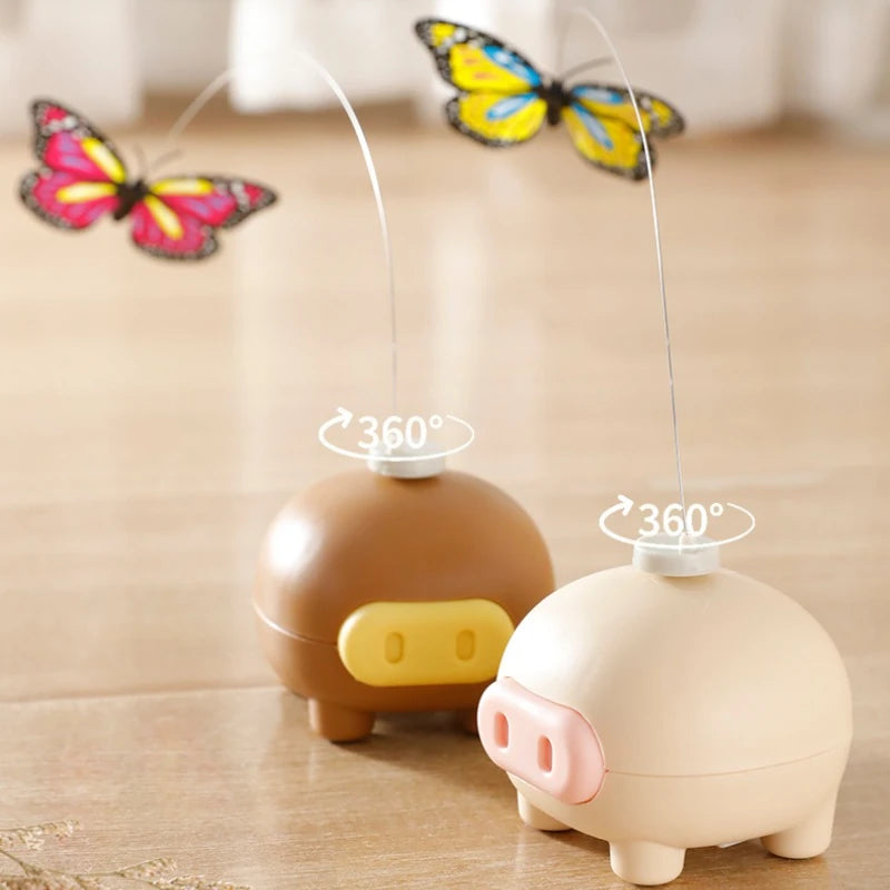 Cat Teaser Toy Interactive Automatic Rolling Ball Cats Toy Butterfly Tail Smart Pet Electric Kitten Toy Cat Accessories