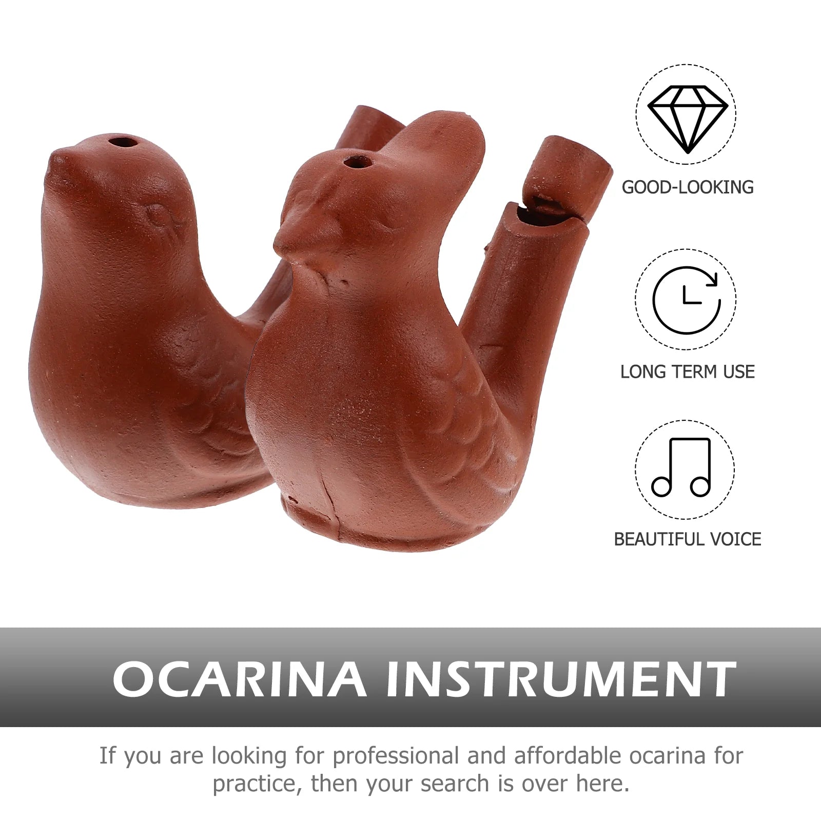 Bird Water Whistle 2pcs Ceramic Bird Toys Porcelain Bird Water Whistle Noise Makers for Signaling Outdoor Supplies Creative