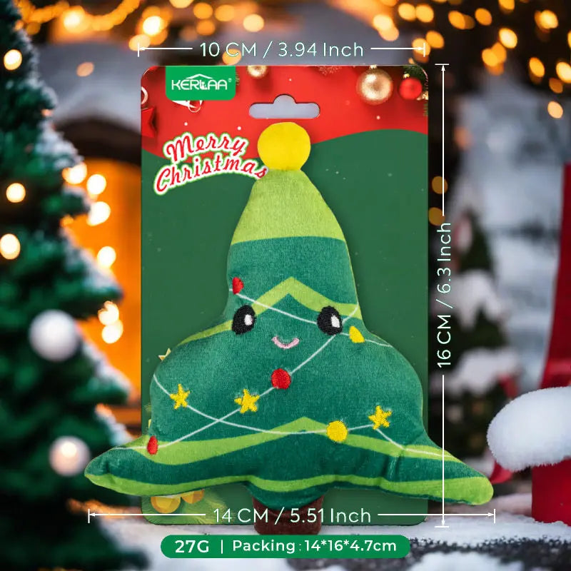 New Christmas Cat Toys Plush To Relieve Boredom and Clean Teeth Accompany Oneself Play with Cats Pet Supplies Christmas Gifts