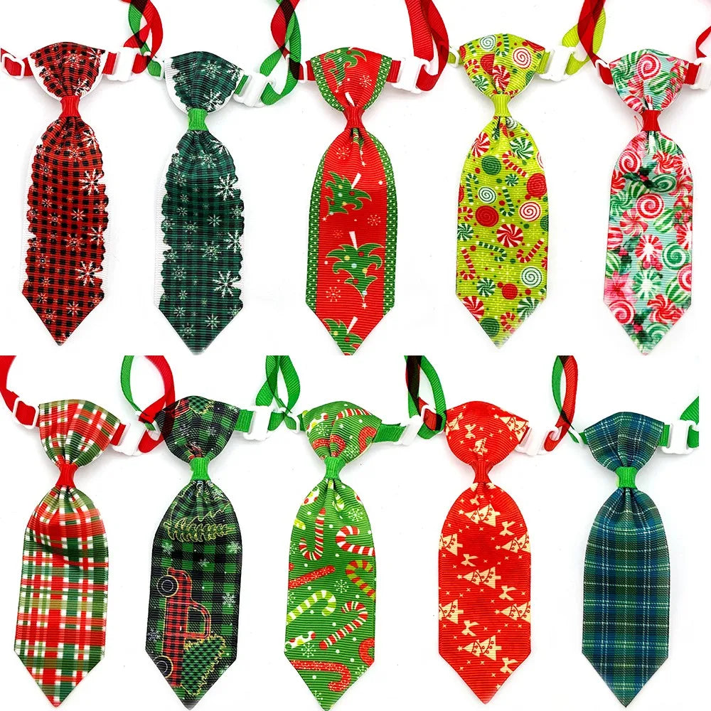 50pcs Christmas Pet Dog Accessories Small Dog Cat Puppy Bowties Necktie Dog Christmas Fashion Ties Bow Tie for Small Dogs